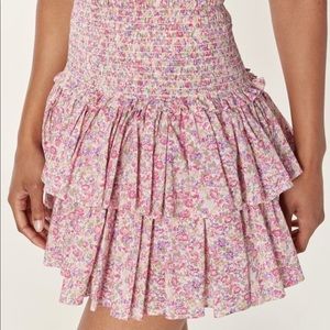 Peterson Asia Pink Floral Tiered Skirt